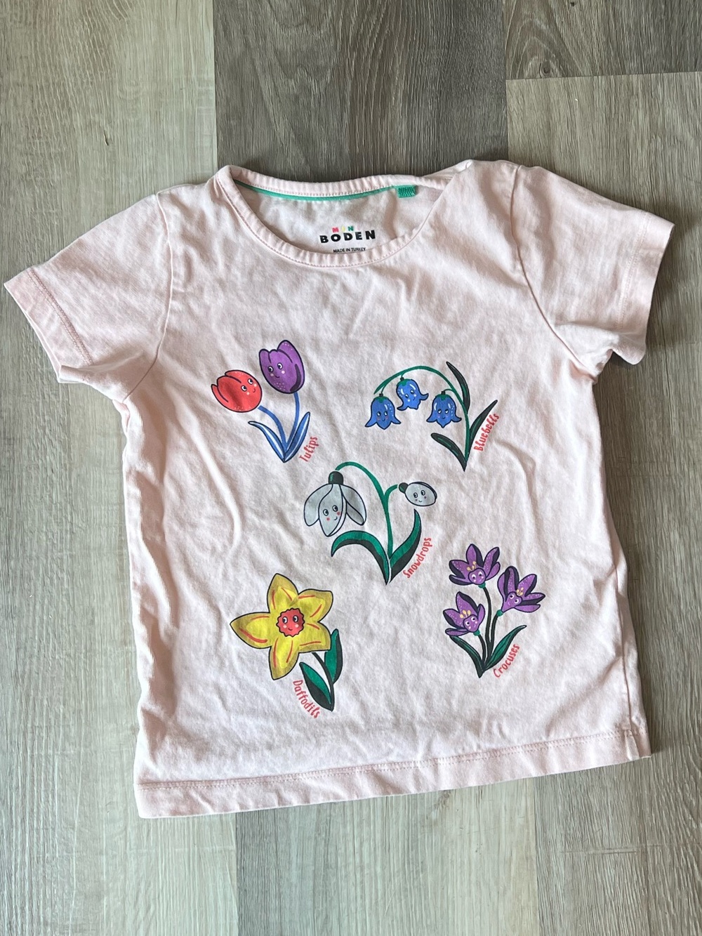 Mini Boden Floral Girls T-Shirt size 4-5 Years 100% Cotton